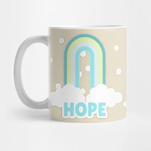 Rainbow Dream Pale Blue Retro Hope Style Mug